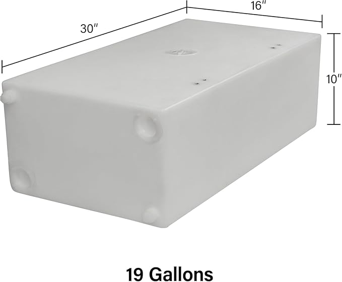 19 gallon RV fresh water tank cube shape - view 2