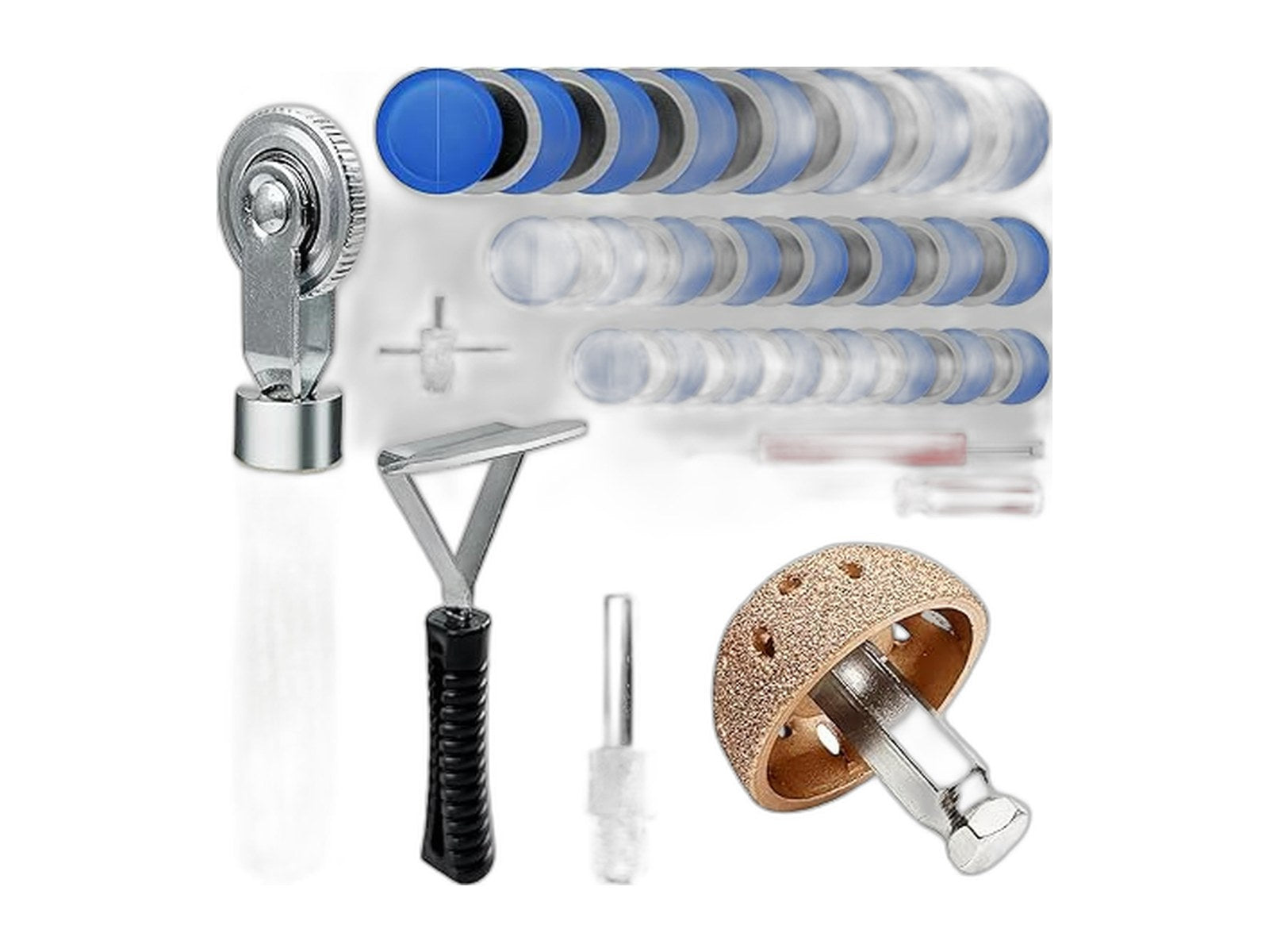 53pcs tire patch kit heavy duty tire repair on white background