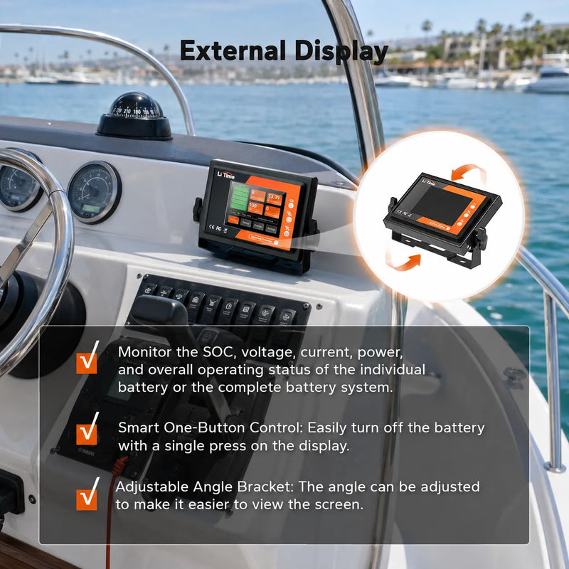 LiTime 48V 60Ah ComFlex RS485 LiFePO4 Golf Cart & Marine Battery