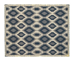 Lighted reversible RV patio mat 9 x 12 ft, grey/blue