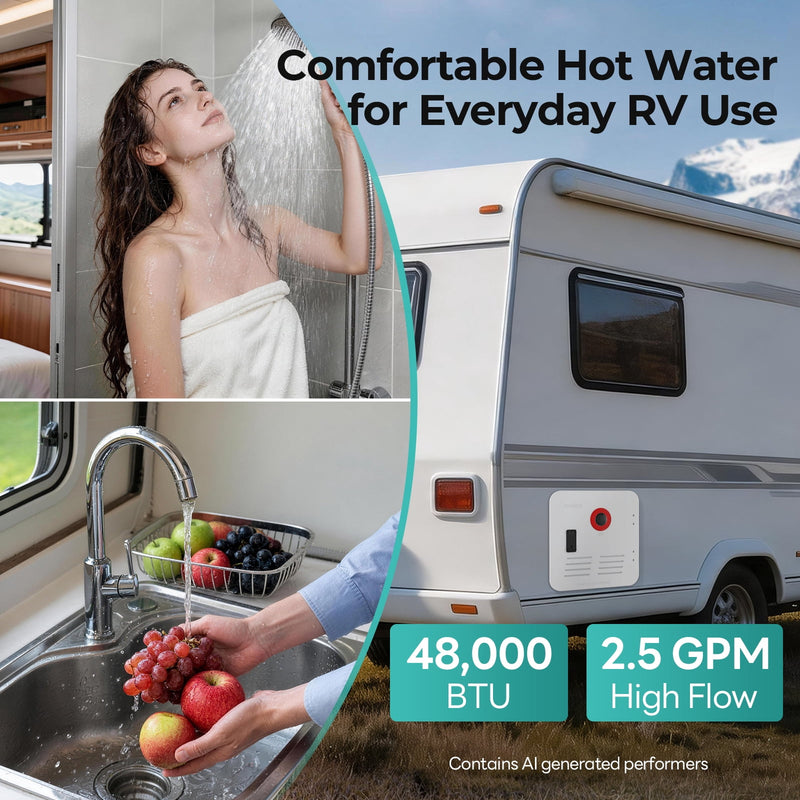 Fogatti tankless RV water heater, view 2