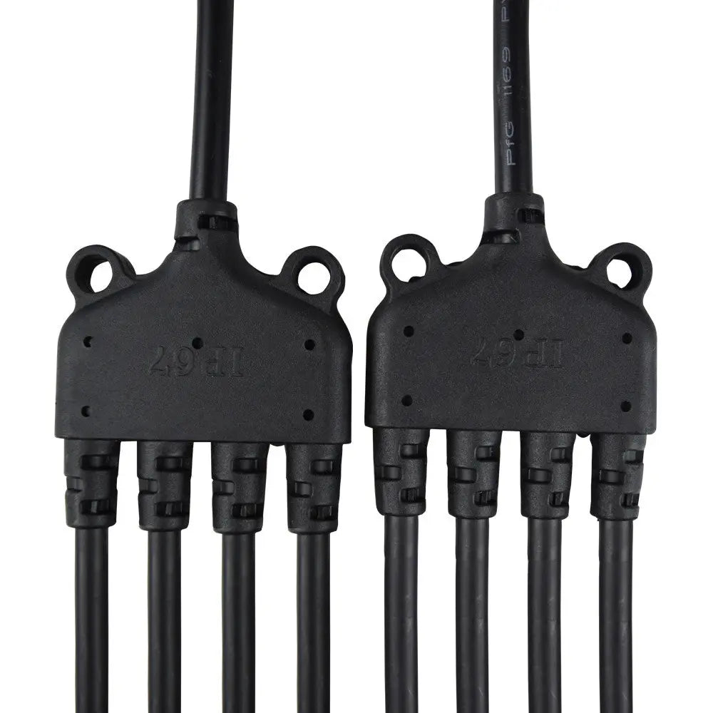 Renogy 4 to 1 solar branch connector pair with MC4 style plugs