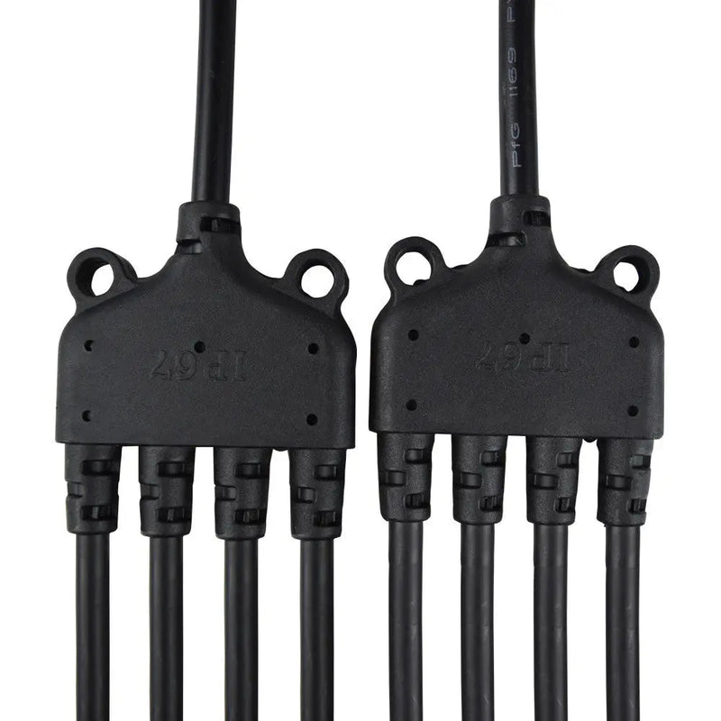 Renogy 4 to 1 solar branch connector pair with MC4 style plugs