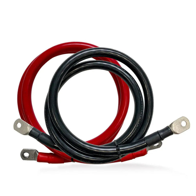 Renogy red and black inverter cables with 3/8 inch ring terminals