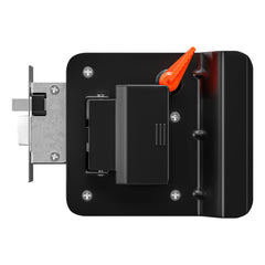 Inside latch and deadbolt of the Leisure Locks RV entry door lock