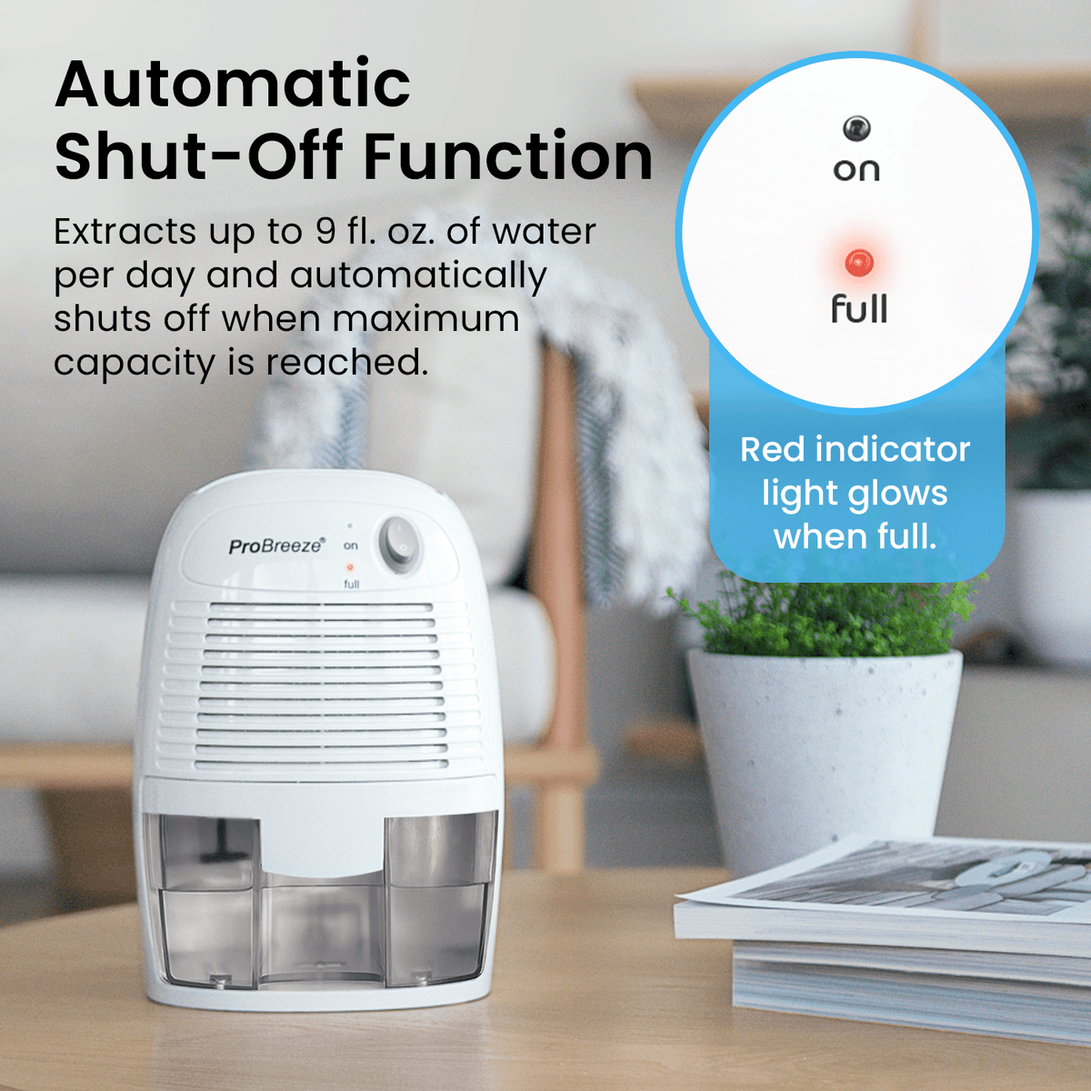 Pro Breeze mini dehumidifier, view 3