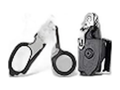 Foldable trauma shears and emergency tool with holster