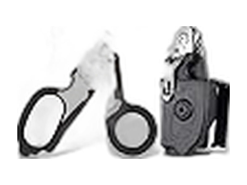 Foldable trauma shears and emergency tool with holster
