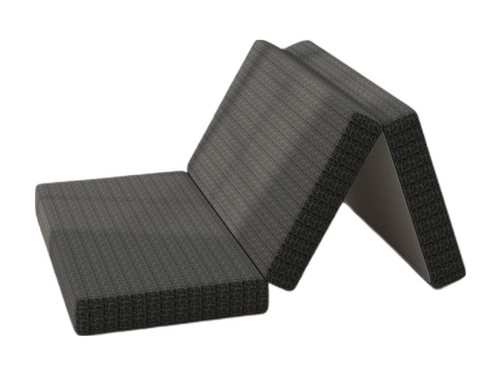 6 inch tri fold mattress queen size portable on white background
