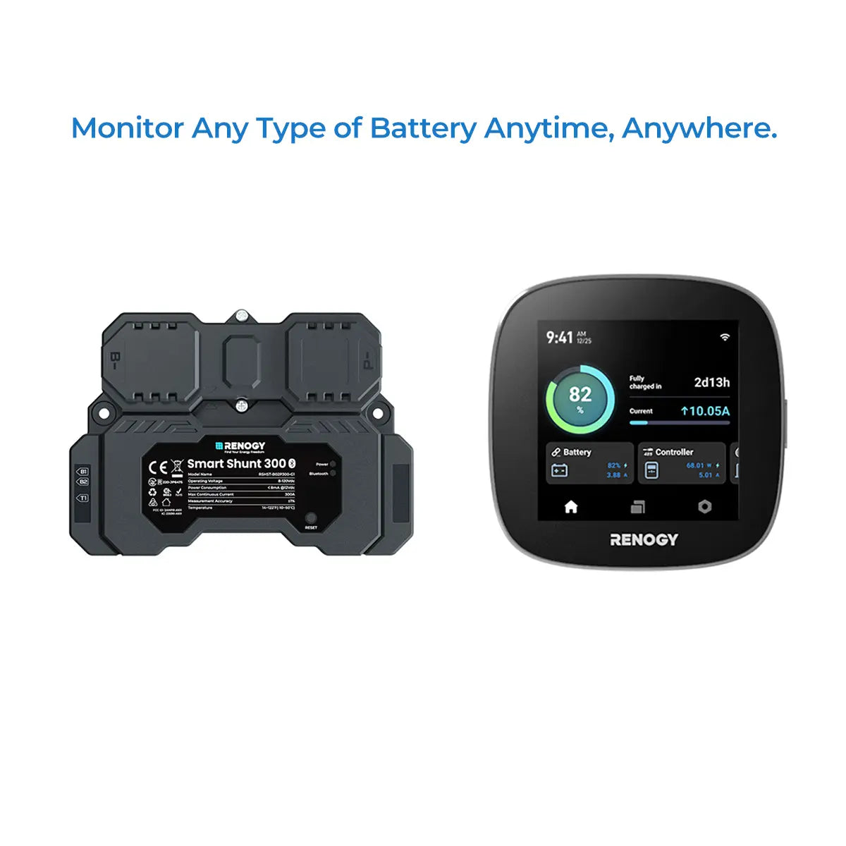 Renogy Battery Shunt 300 with temperature sensor