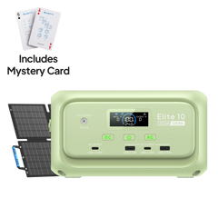 BLUETTI Elite 10 green mini power station with 60W solar panel