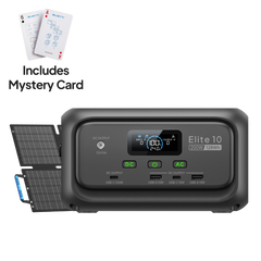 BLUETTI Elite 10 gray mini power station with 60W solar panel