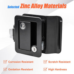RV entry door latch with paddle deadbolt