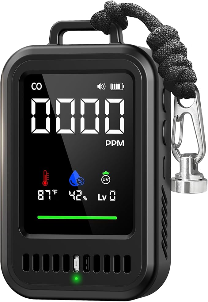 4-in-1 travel CO detector with LED - view 2