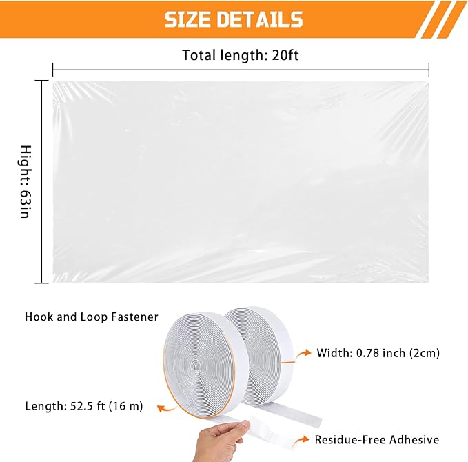 Heavy Duty Window Insulation Film 63" x 20ft