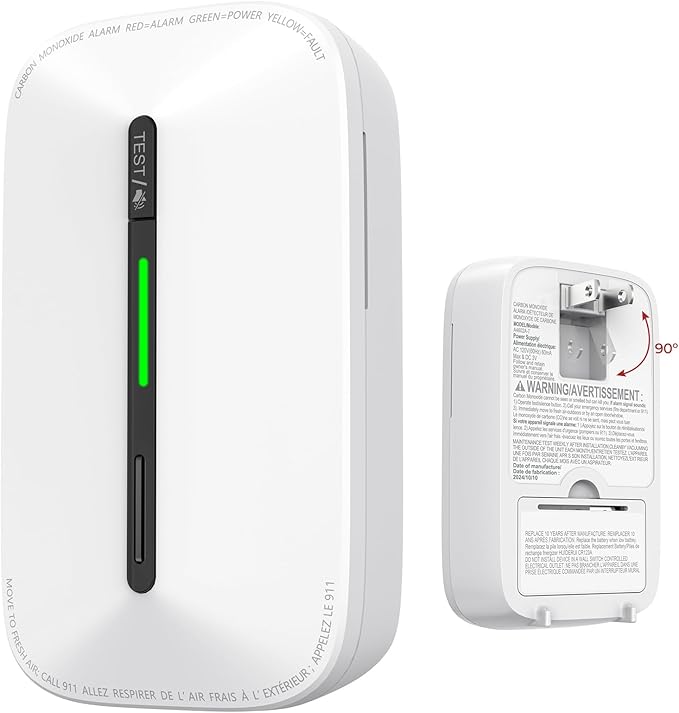 Carbon monoxide detector plug-in foldable - view 2