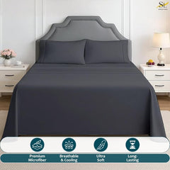 RV 3/4 Full Bunk Sheet Set 48x75 4-Piece Dark Grey