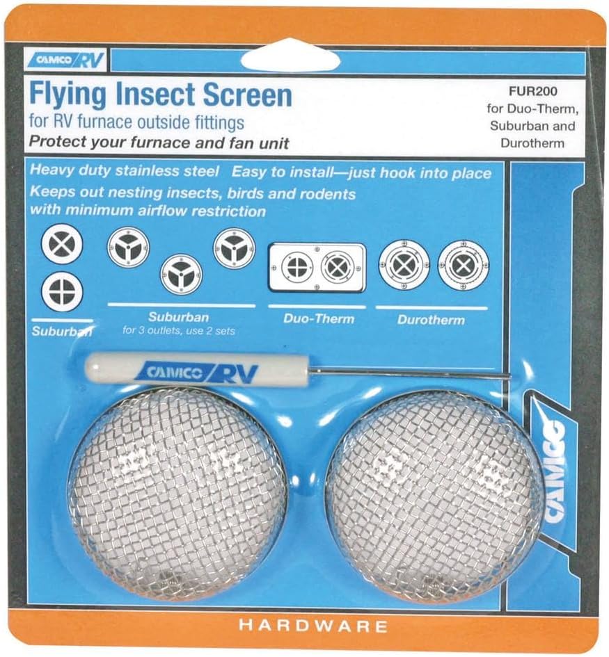 Camco Flying Insect Screen FUR200 for Furnace Vents