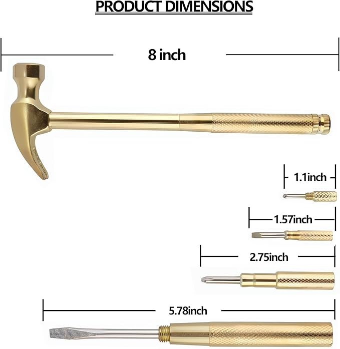 6-in-1 Camping Multitool Hammer with Screwdrivers