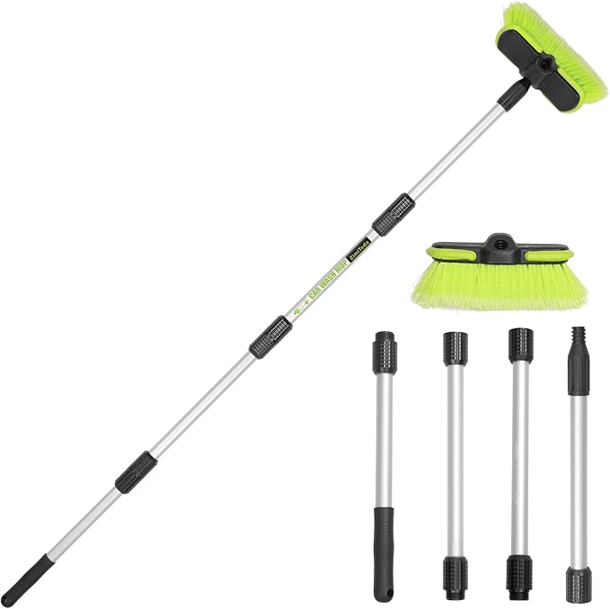Extendable Car & RV Wash Brush Kit 65" Long Handle