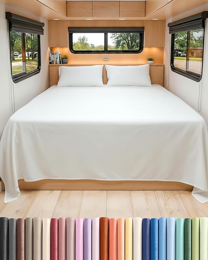 RV Short King Sheet Set 4-Piece 72x75 White