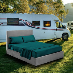 RV Short Queen Bunk Sheet Set 4-Piece 60x75 Teal – product photo