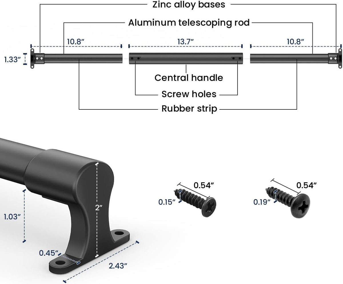 RV screen door grab bar