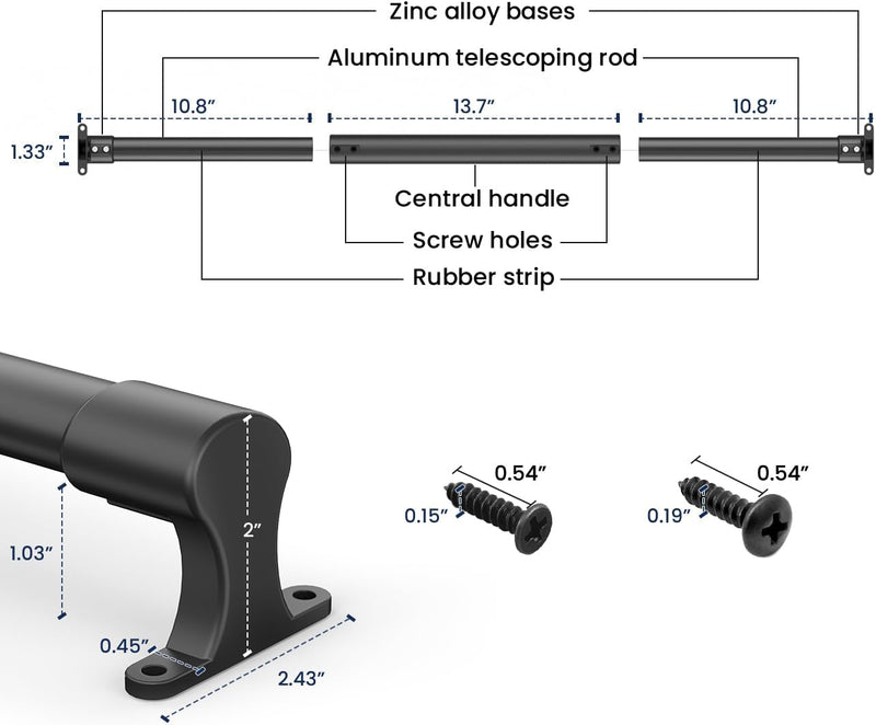 RV screen door grab bar