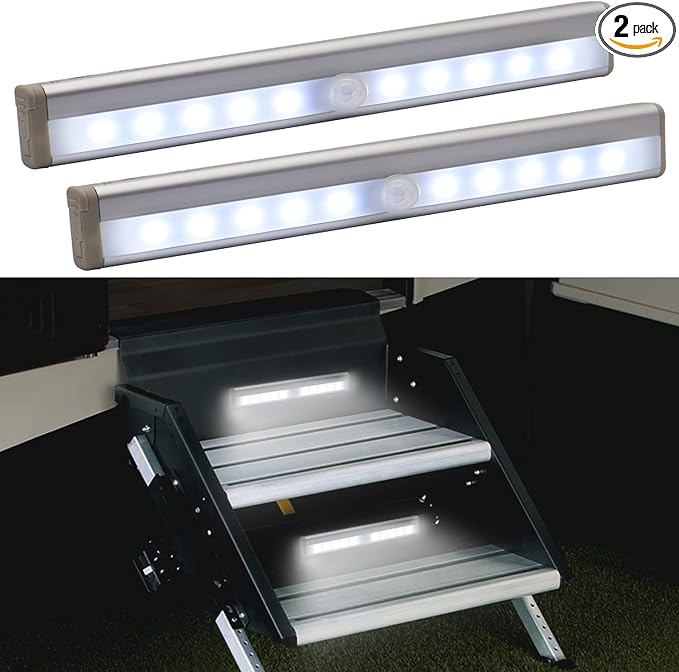 Motion Activated RV Step Lights 10 LED 2-Pack – RV Parts Giant