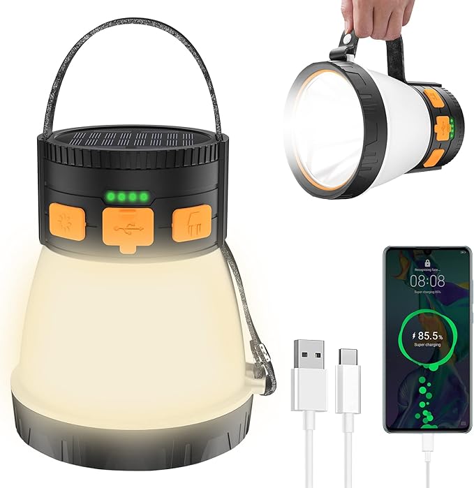 Rechargeable Solar LED Camping Lantern 1500LM 7500mAh – RV Parts Giant