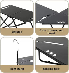 Folding Carbon Steel Outdoor Camping Table Portable