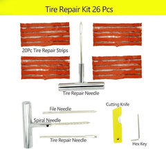 Tire Plug Kit 26pc Heavy Duty Universal