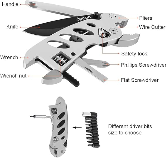 7-in-1 Folding Multitool Wrench