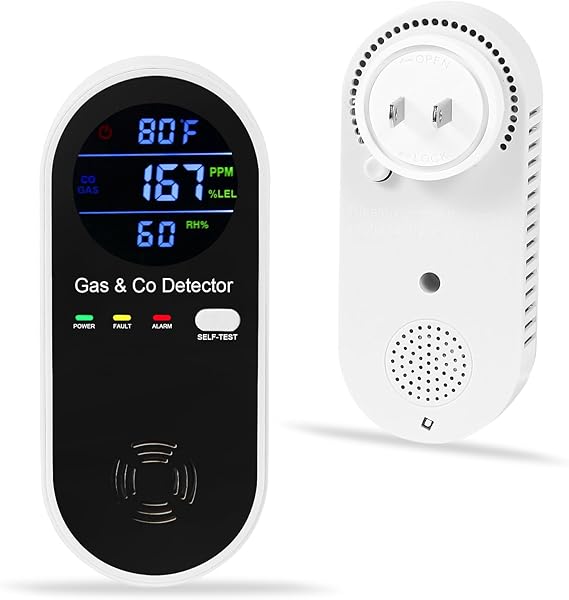 4 in 1 gas and CO detector plug in - view 2