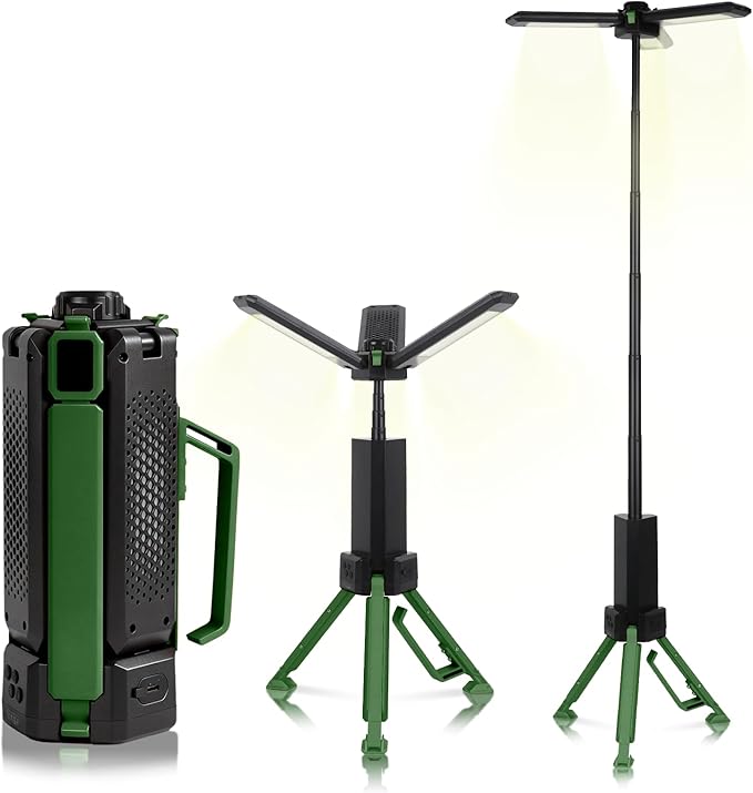 Telescopic LED Camping Light 15000mAh 270° Rotation Waterproof