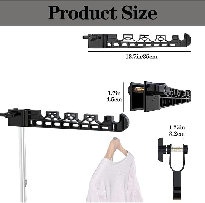 RV Ladder Clothes Drying Rack No-Drill 2-Pack