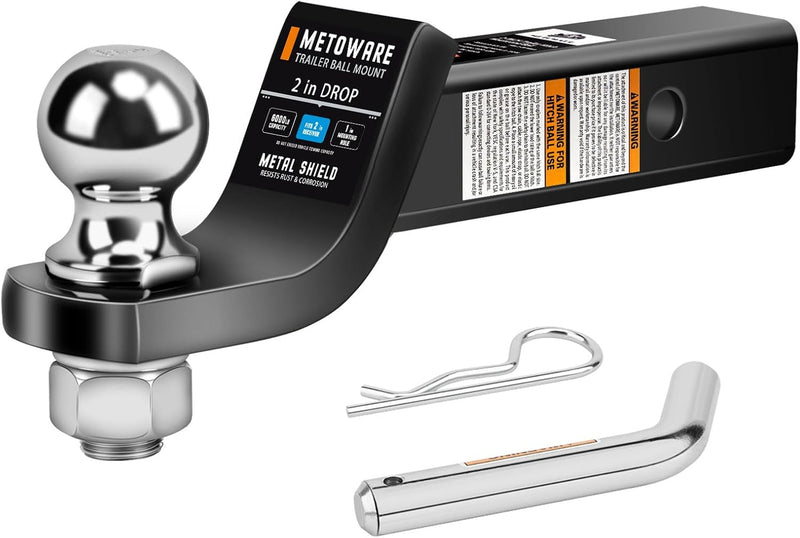 Trailer hitch ball mount 2 inch drop