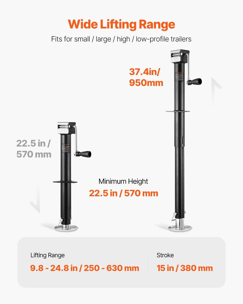 5000 lb A-frame trailer tongue jack