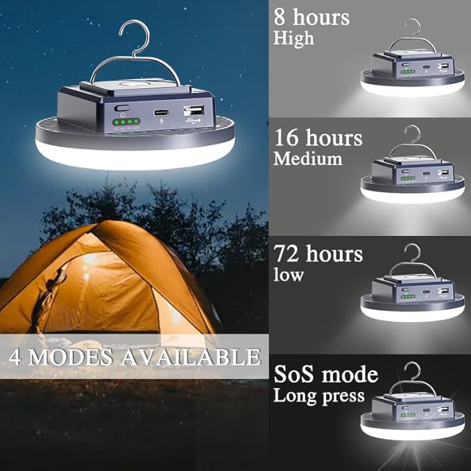 Camping Light 13200mAh 4500LM 45W Magnetic