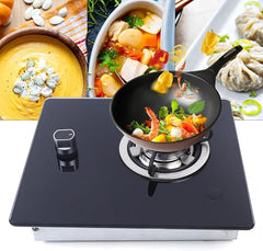 Single Burner LPG Propane Gas Stove Tempered Glass RV/Boat