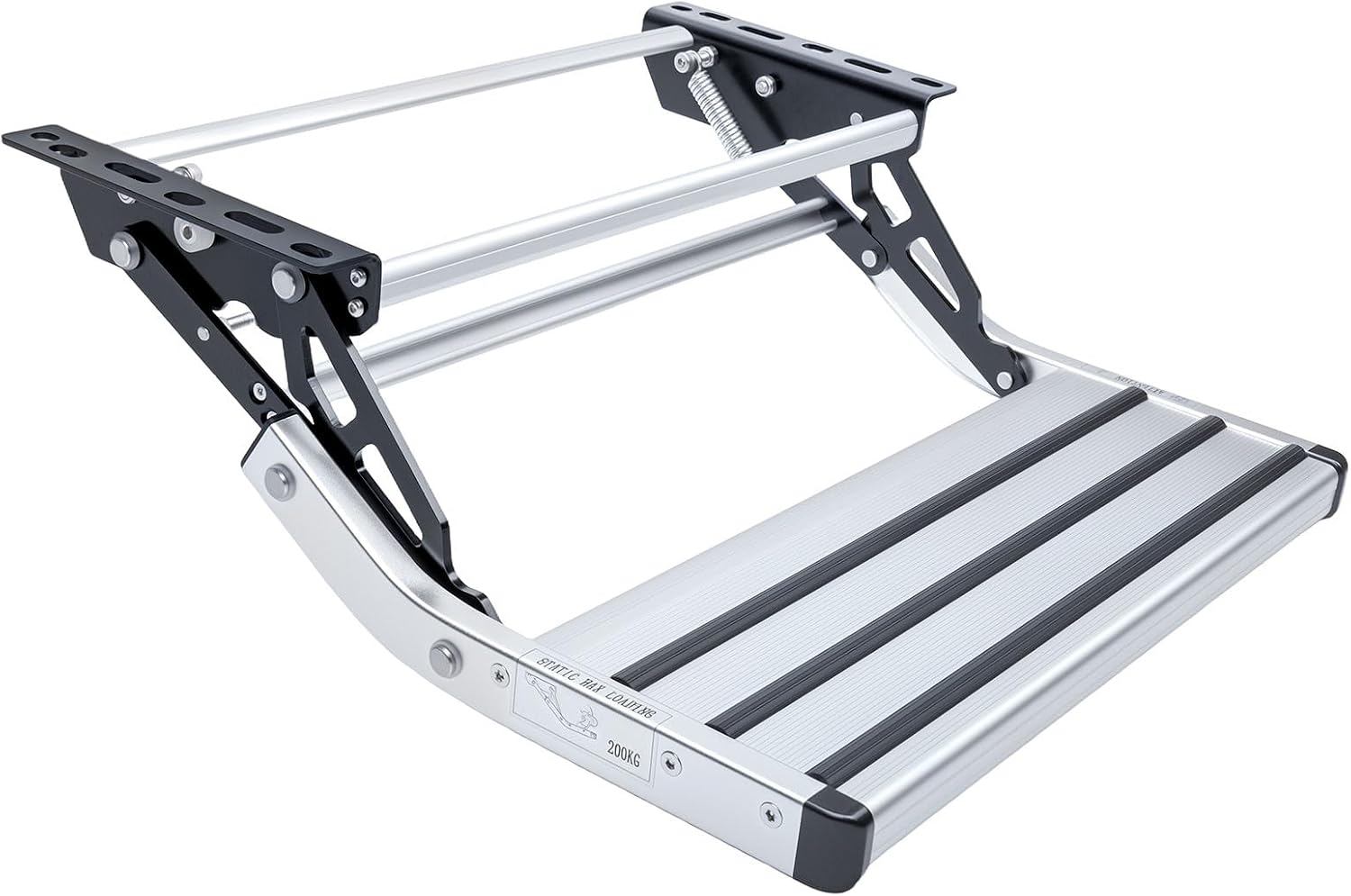 Manual retractable single RV step, 400 lbs capacity