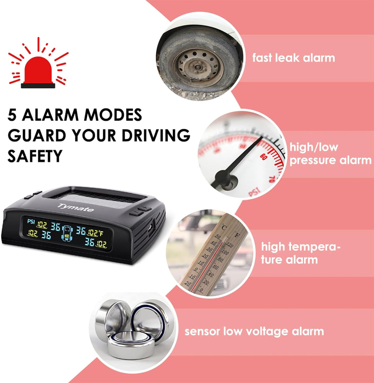 Solar RV tire pressure monitoring system TM2