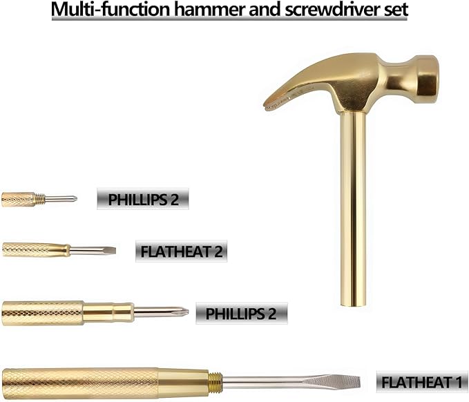 6-in-1 Camping Multitool Hammer with Screwdrivers