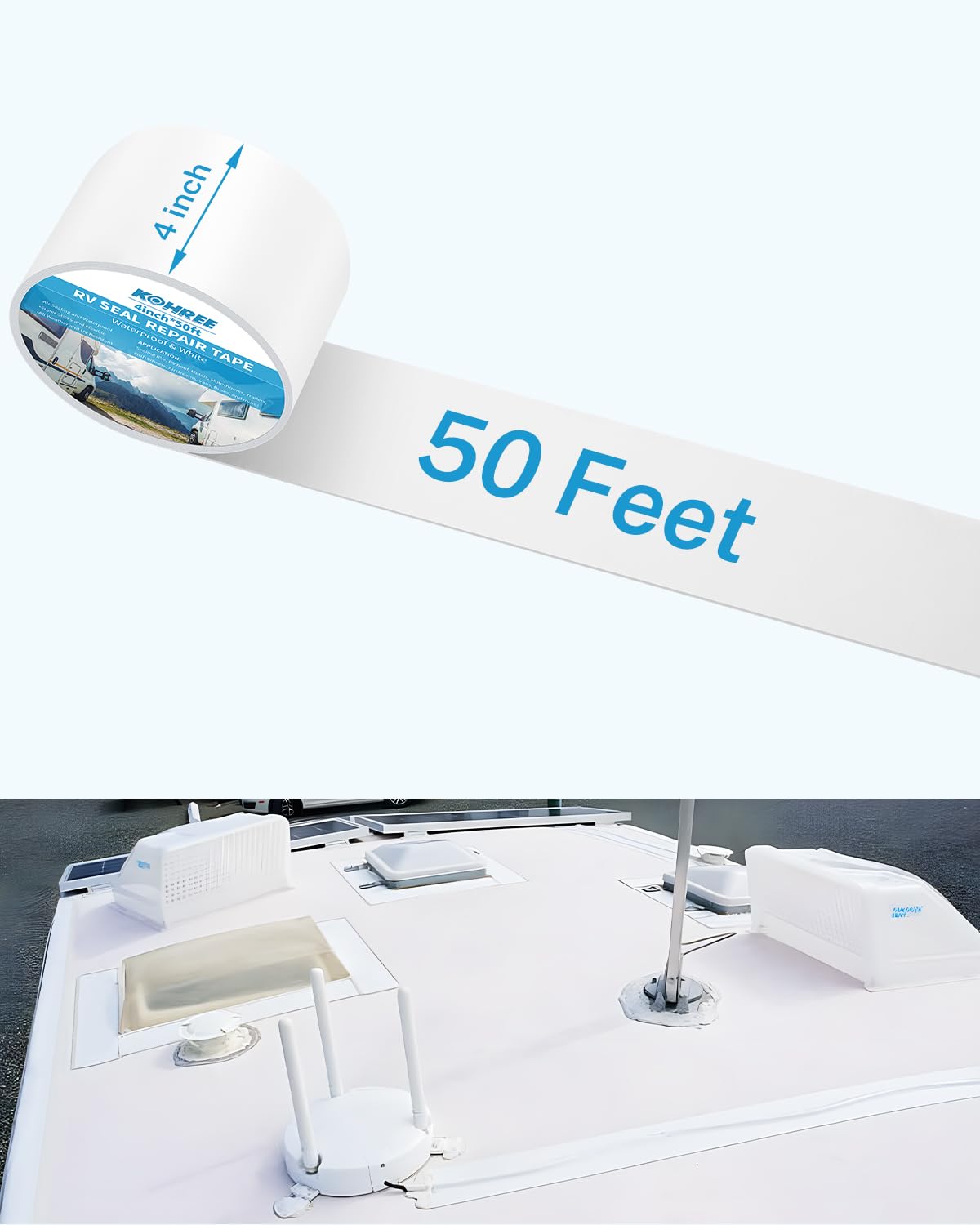 RV roof sealant tape 4 in x 50 ft