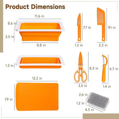 7-in-1 Collapsible Camping Sink & Cutting Board Set