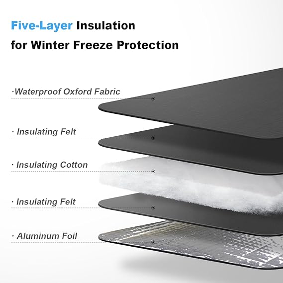 Insulated Outdoor Faucet Cover 25"H x 13.5"W