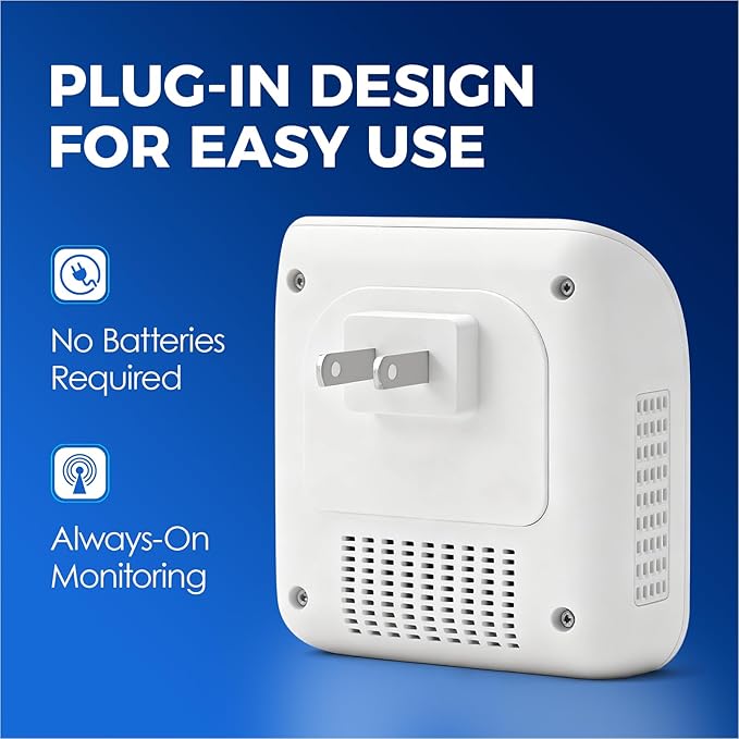 Gas Leak Detector for Natural Gas, Propane, Methane, Butane & LPG – Plug-in Digital Alarm with Real-Time Concentration Display – Ideal for Kitchen, Home, Apartment & RV Safety