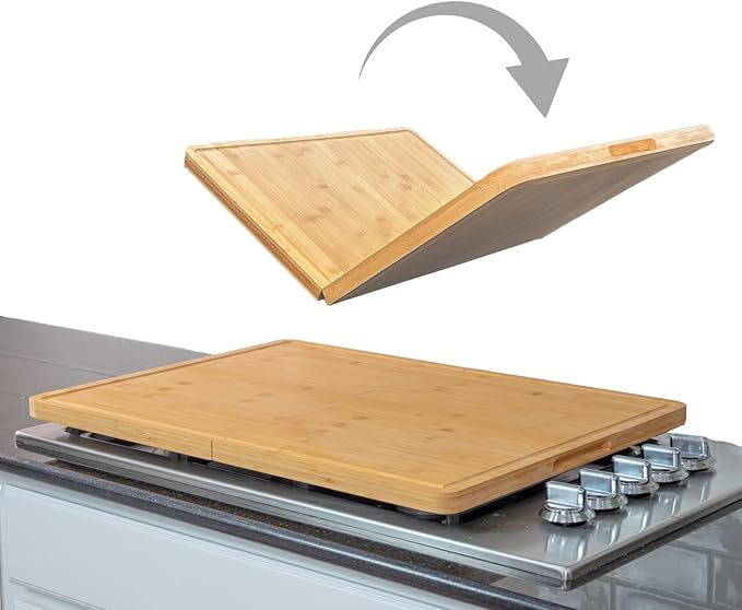 Bamboo stovetop cover cutting board 29x21 inch - view 2