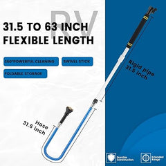 RV Black Tank Cleaner Wand 62" Swivel Rinser
