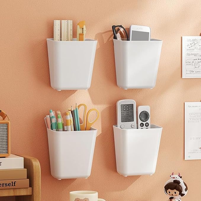 Self-Adhesive Cabinet Door Storage Box 4-Pack